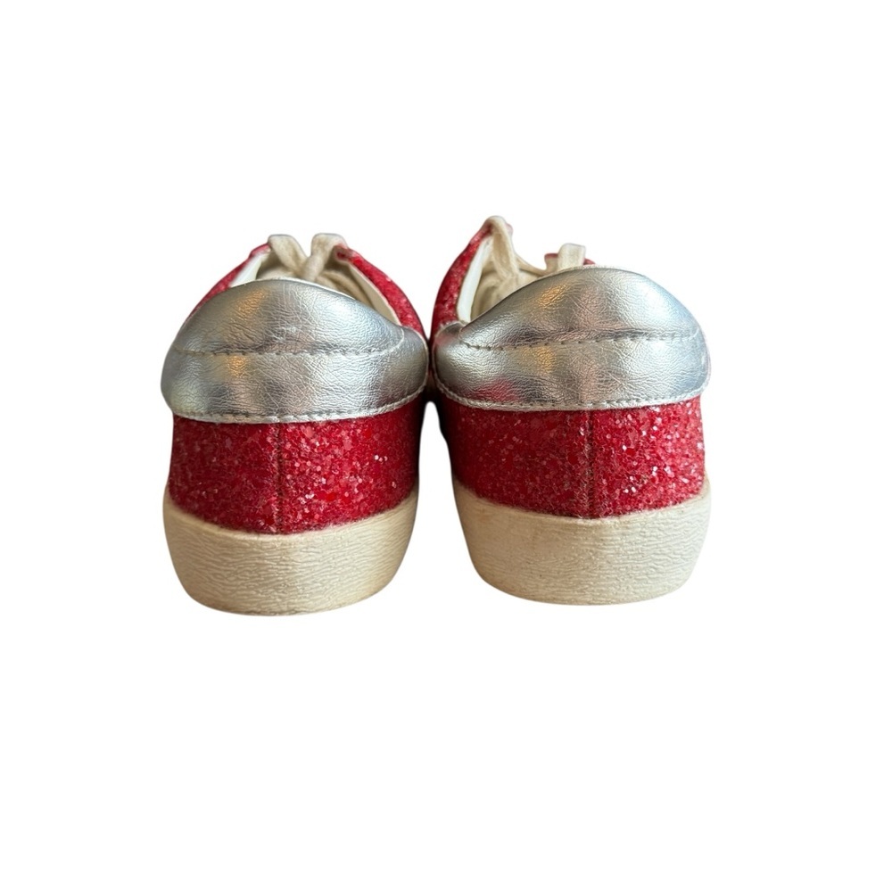 Mi.iM Skylar Rubber Sole Lace-up Glitter Leather Star Sneakers Women’s Size 6.5 - Picture 6 of 10